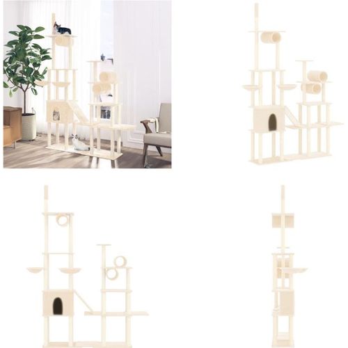 vidaXL Kratzbaum mit Sisal Kratzsäulen Creme 279 cm - Kratzbaum - Kratzbäume - Katzenturm - Katzenmöbel