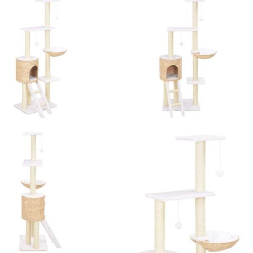 vidaXL Katzen Kratzbaum Sisal Seegras - Kratzbaum - Kratzbäume - Naturholz Kratzbaum - Naturholz Kratzbäume