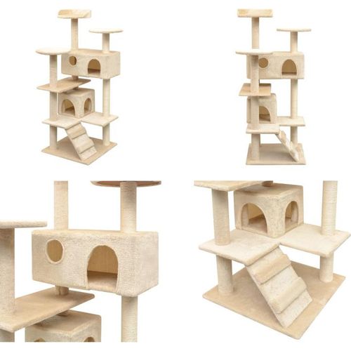 vidaXL Katzen Kratzbaum Sisal 125 cm Beige - Katzenbaum - Katzenbäume - Kratzbaum - Kratzbäume