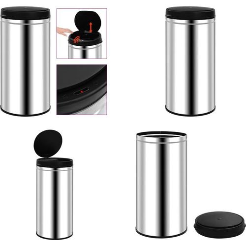vidaXL Automatischer Sensor Mülleimer 70 L Edelstahl - Mülleimer - Abfalleimer - Sensor-Mülleimer - Sensor-Abfalleimer