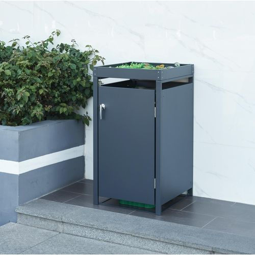 Mülltonnenbox 'Valkeakoski' 1 Tonne 110x59,5x62cm Anthrazit