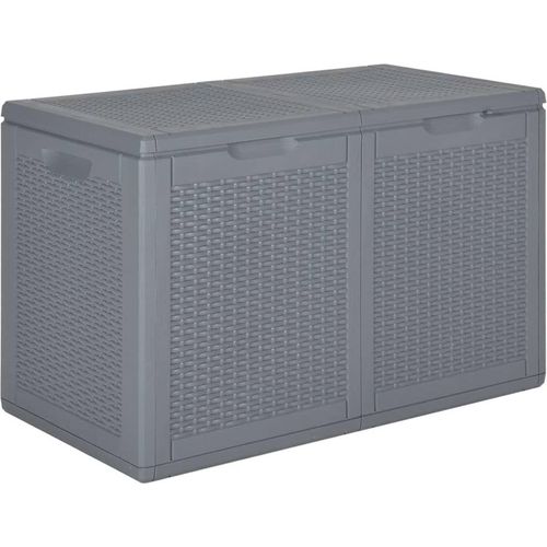 Gartenbox Grau PP Rattan 180 L