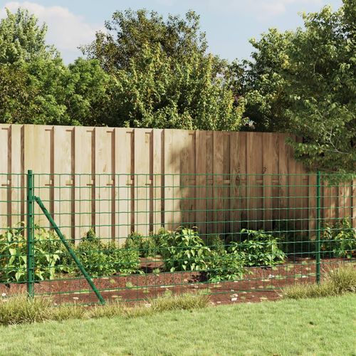 [Home] Maschendrahtzaun mit Bodenflansch Grün 1x25 m , Neue Mode 2024 im häuslichen Leben