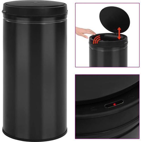 Automatischer Sensor-Mülleimer 70 L Kohlenstoffstahl Schwarz