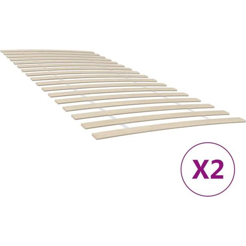 Lattenroste mit 34 Latten 2 Stk. 100x200 cm