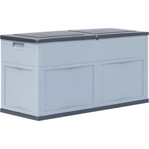Garten-Aufbewahrungsbox 320 L Grau Schwarz