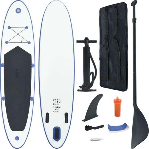 Stand Up Paddle Surfboard SUP Aufblasbar Blau und Weiß , Surfbretter Design 2024