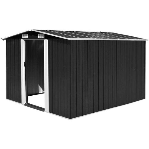 Gerätehaus 257x298x178 cm Metall Anthrazit
