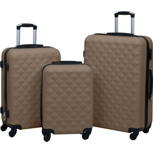 Hartschalen-Trolley-Set 3 Stk. Braun ABS