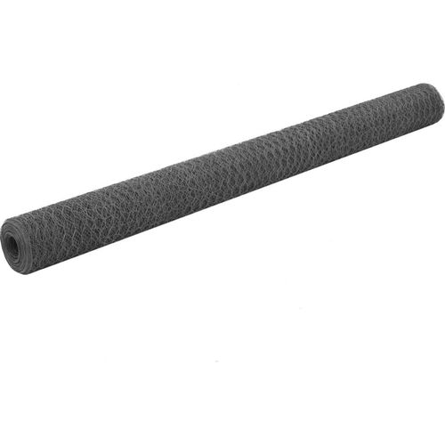 Drahtzaun Stahl mit PVC-Beschichtung 25x1,5 m Grau