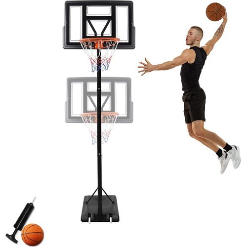 NAIZY Basketballkorb mit Ständer Basketball Hoop - Höhenverstellbarer 230 bis 305 cm Basketballkorb für Adults und Kinder - Basketballanlage
