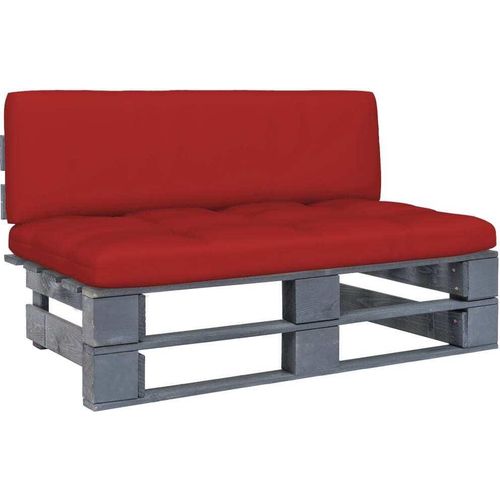 Outdoor-Mittelsofa Paletten Imprägniertes Kiefernholz Grau