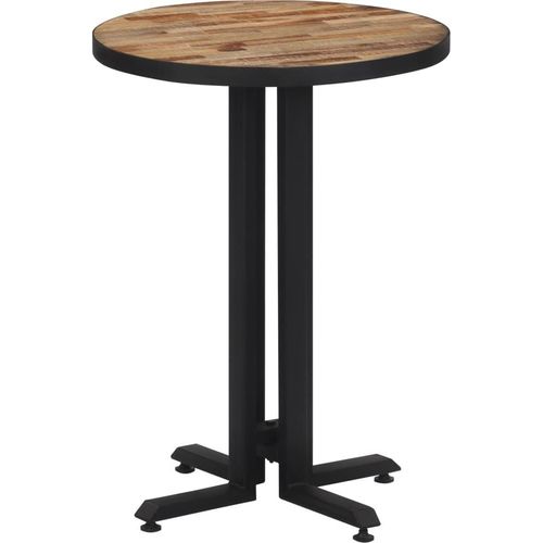 Bistrotisch Rund Ø55x76 cm Recyceltes Massivholz Teak