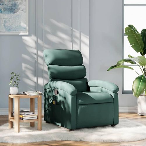 Möbel Massagesessel Dunkelgrün Stoff - Fernseh- & Relaxsessel 371707