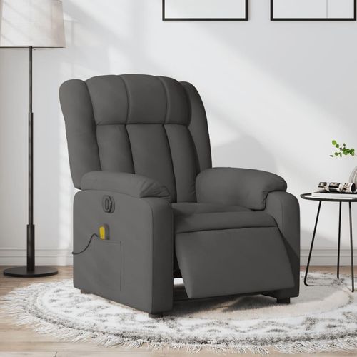 Massagesessel Elektrisch Dunkelgrau Stoff 3205305