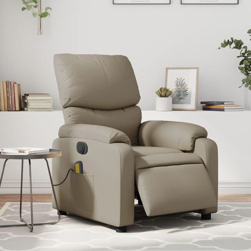 Massagesessel Elektrisch Cappuccino-Braun Kunstleder , Klassische Sessel 2024 Neu