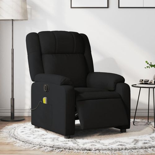 Massagesessel Elektrisch Schwarz Stoff , Klassische Sessel 2024 Neu