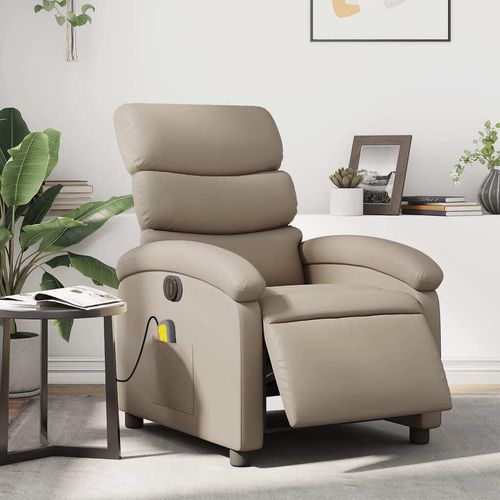 Massagesessel Elektrisch Cappuccino-Braun Kunstleder , Klassische Sessel 2024 Neu