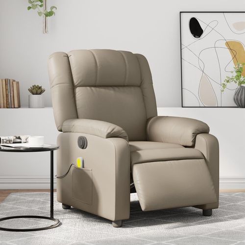 Massagesessel Fernsehsesel Elektrisch Cappuccino-Braun Kunstleder 3205149