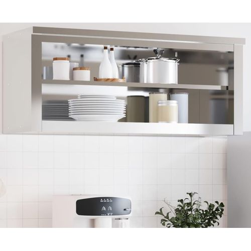 Küchen-Wandschrank mit Ablage Edelstahl