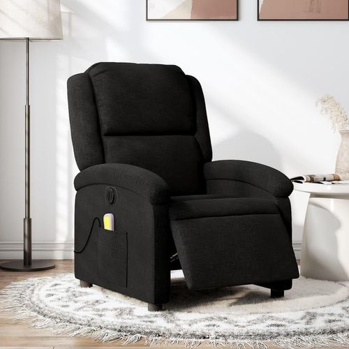 Massagesessel Fernsehsesel Elektrisch Schwarz Stoff 3204154
