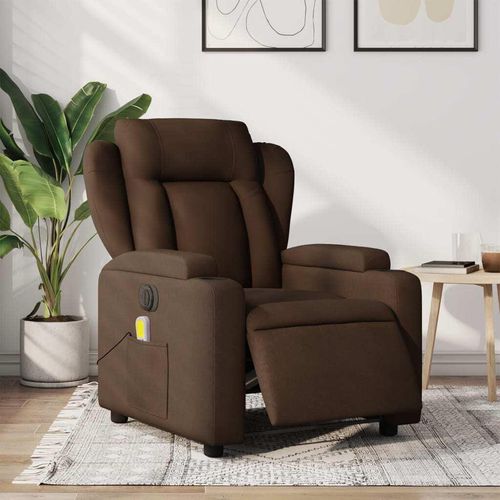 Massagesessel Fernsehsesel Elektrisch Braun Stoff 3204474