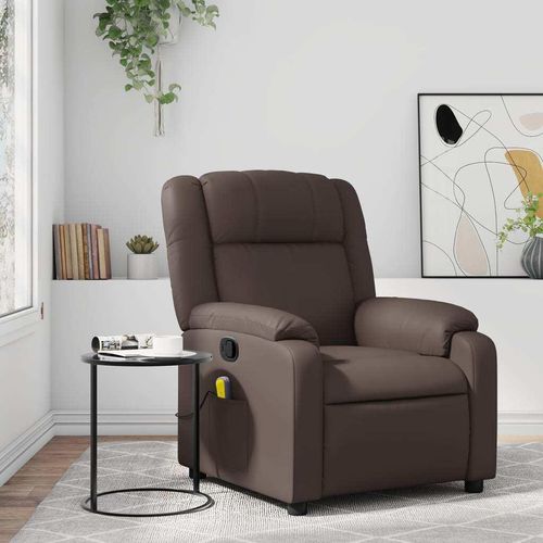 Massagesessel Braun Kunstleder