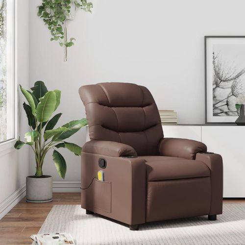 Massagesessel Braun Kunstleder 374142