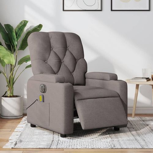 Massagesessel Elektrisch Taupe Stoff , Klassische Sessel 2024 Neu