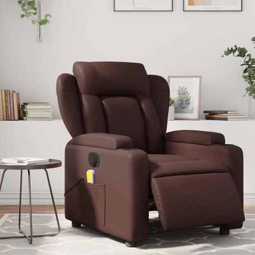 Massagesessel Fernsehsesel Elektrisch Braun Kunstleder 3204539