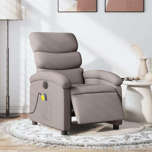 Massagesessel Elektrisch Taupe Stoff , Klassische Sessel 2024 Neu