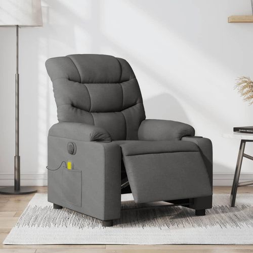 Massagesessel Fernsehsesel Elektrisch Dunkelgrau Stoff 3206637