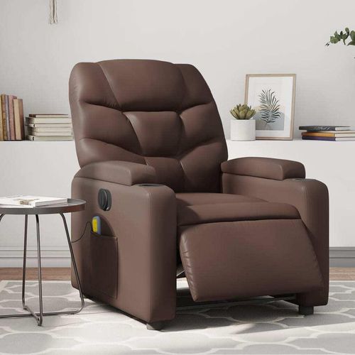 Massagesessel Fernsehsesel Elektrisch Braun Kunstleder 3204653