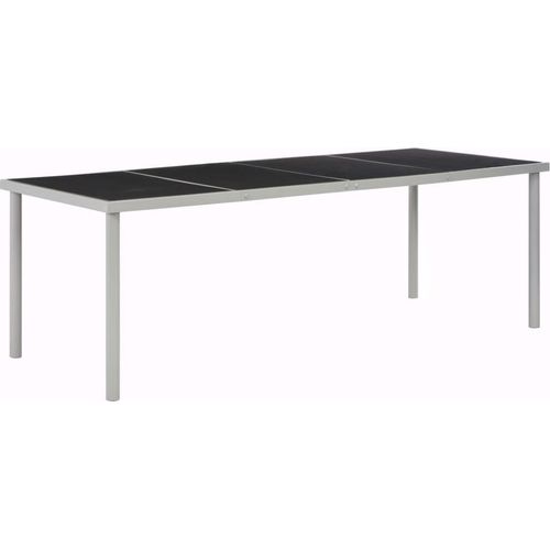 Gartentisch Schwarz 220x90x74,5 cm Stahl