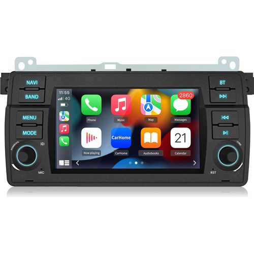 Einbau-Navigationsgeräte carplay Autoradio 2+64G Android13 Für BMW 3er E46 1998-2006 GPS Navi BT WIFI DAB+ SWC RDS
