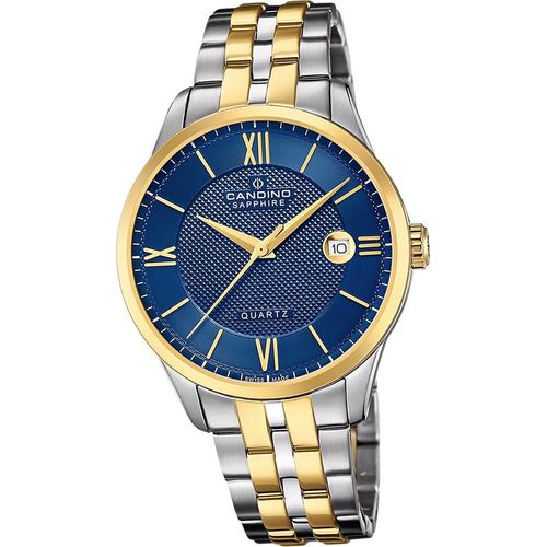 Candino Edelstahl Herren Uhr Analog Casual Armbanduhr silber gold Classic D2UC4706/B