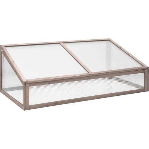 Gewächshaus Grau 110x58,5x39 cm Tannenholz