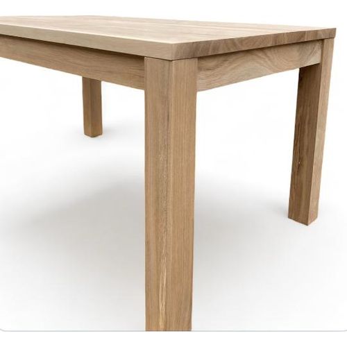 Tisch komplett aus massivem Eichenholz 190x100cm, Esstisch, Eichentisch, Handgefertigter Massivholztisch, Tisch nur aus Holz, Arbeitsplatte ohne Eckaussparungen