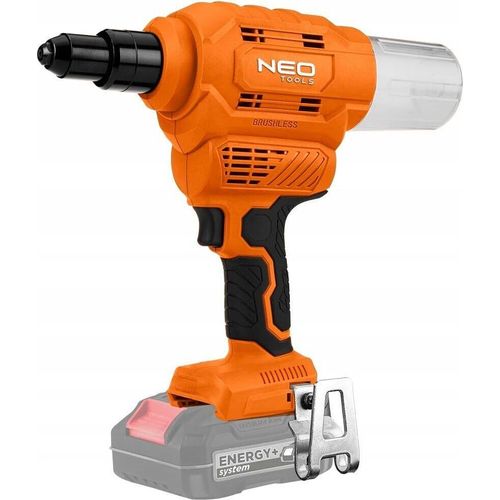 NEO TOOLS Akku Nietmaschine 12000 N - Blindnietgerät Nietgerät für Nieten 2,4-6,4 - Nietpistole Elektrische aus Aluminium Blindnietwerkzeug ohne Akku