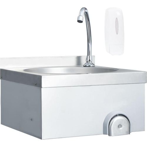 Handwaschbecken mit Wasserhahn und Seifenspender Edelstahl , Spülen Design 2024