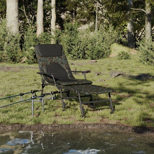 Möbel Angelliege mit Verstellbaren Schlammbeinen Klappbar Tarnmuster - Gartenliegen 4006421