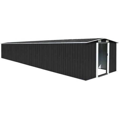 Gerätehaus Anthrazit 257x779x181 cm Verzinkter Stahl