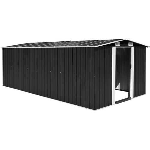 Gerätehaus 257x489x181 cm Metall Anthrazit