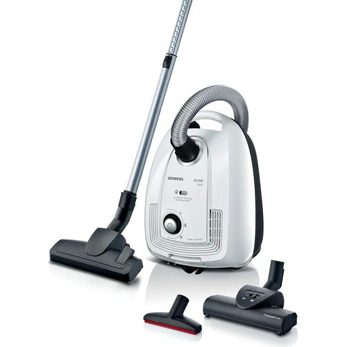 Siemens Bodenstaubsauger VSP3T212, weiß-schwarz, 900 Watt, mit Beutel