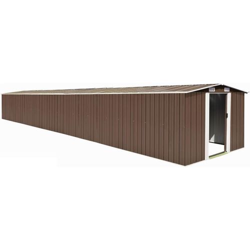 Gerätehaus Braun 257x990x181 cm Verzinkter Stahl