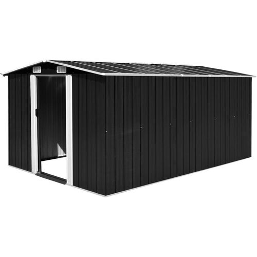 Gerätehaus 257x392x181 cm Metall Anthrazit