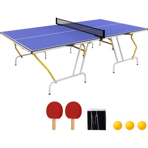 SPORTNOW Tischtennisplatte mit Tischtennisnetz, 2 Schlägern & 3 Bällen, Klappbar