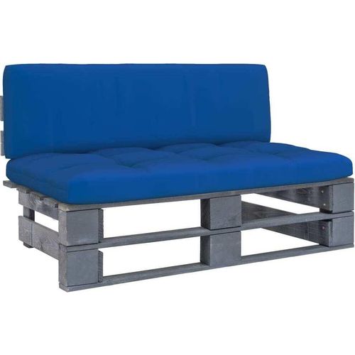 Outdoor-Mittelsofa Paletten Imprägniertes Kiefernholz Grau