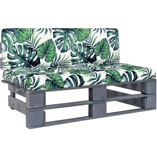 Outdoor-Mittelsofa Paletten Imprägniertes Kiefernholz Grau