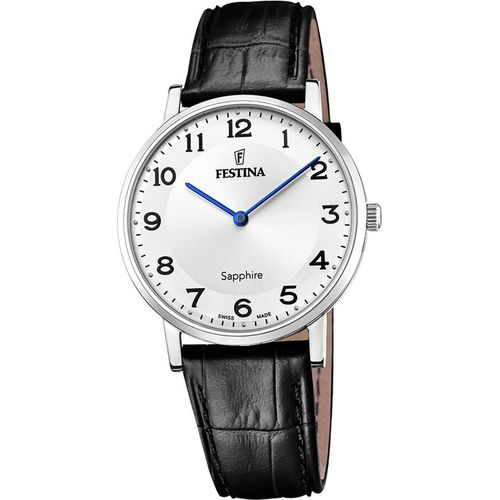 Festina Herren Uhr Swiss Lederarmband schwarz D2UF20012/5